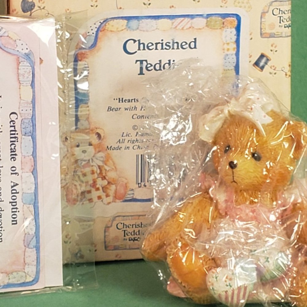 Cherished Teddies Amy Hearts Quilted W/ Love Mini
